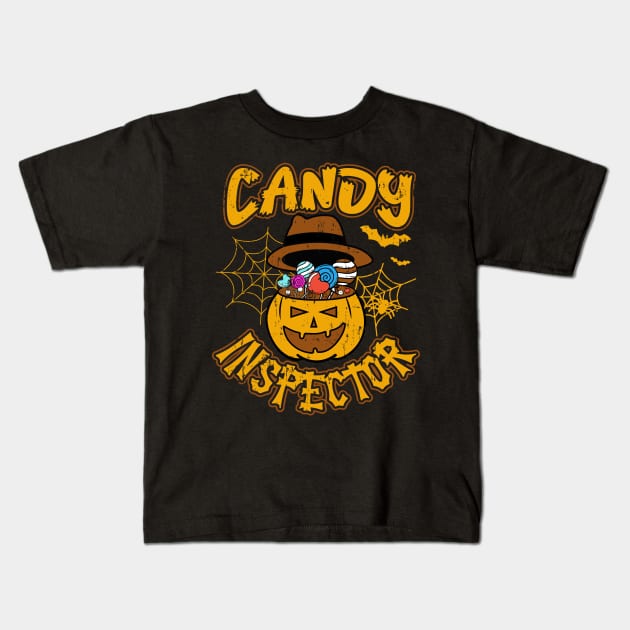 Candy Inspector Shirt, Halloween Shirt, Halloween, Halloween Tee, Halloween Party, Fall Shirt, Teacher Shirt, Cute Halloween, Halloween Gift Kids T-Shirt by HoosierDaddy